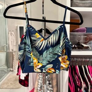 Tropical Print Women's Crop Top
